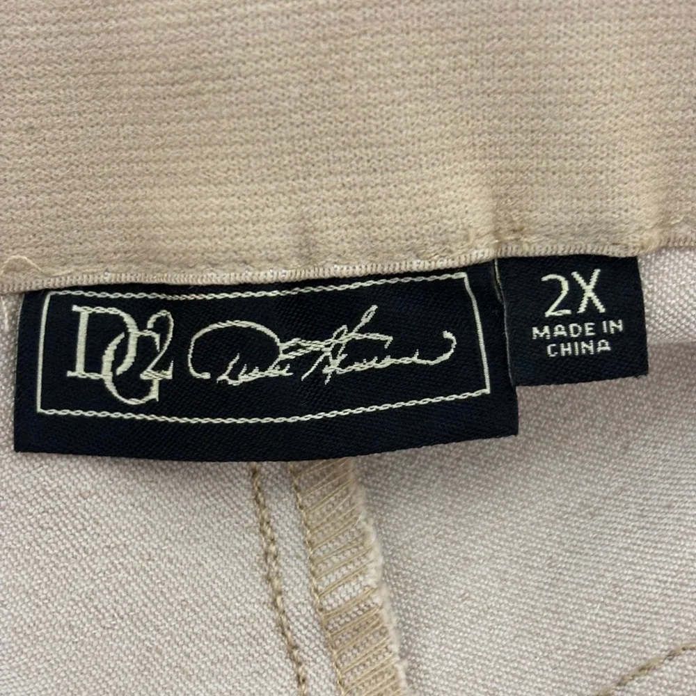 Comfort Stretch Pull On Skinny Pants Casual Work Minimalist Size 2X‎ Camel Tan